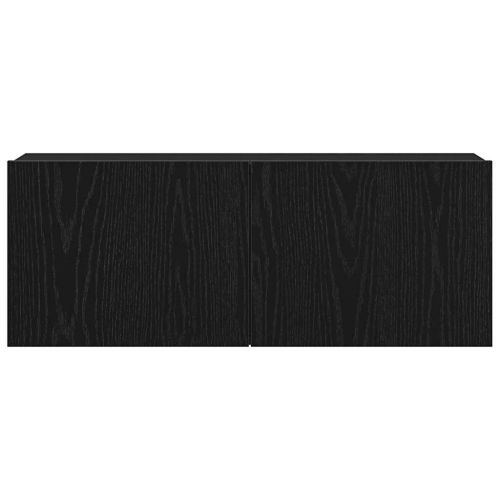 ТВ шкаф 2 pcs Черния дъб 80 x 30 x 30 см Инженерно дърво