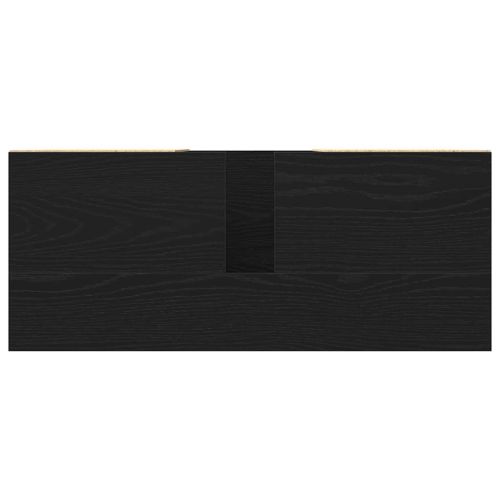 Шкаф за мивка в баня Черния дъб 80 x 33 x 60 см Инженерно дърво