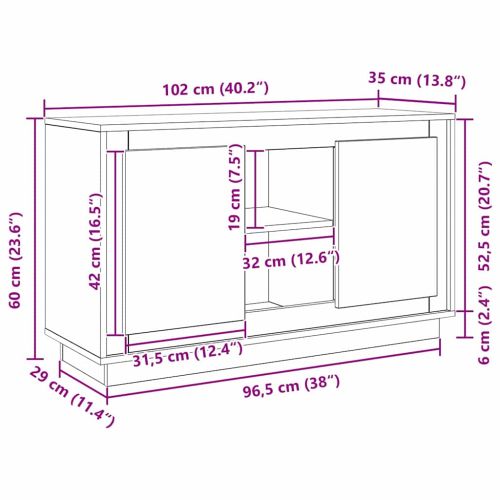 Служебен шкаф Черния дъб 102 x 35 x 60 см Инженерно дърво