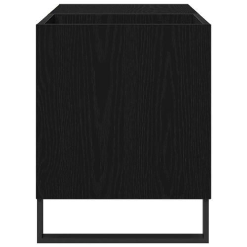 Шкаф за грамофонни плочи с рафт Черния дъб 85 x 38 x 48 см
