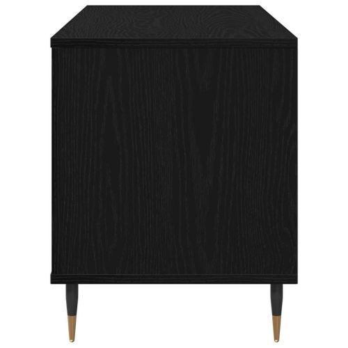 Шкаф за грамофонни плочи с рафт Черния дъб 100 x 38 x 48 см