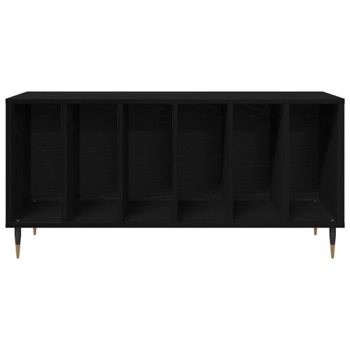 Шкаф за грамофонни плочи с рафт Черния дъб 100 x 38 x 48 см