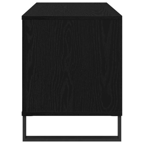 Шкаф за грамофонни плочи с рафт Черния дъб 100 x 38 x 48 см