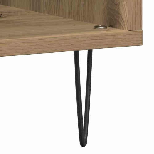 Шкаф за грамофонни плочи с рафт дъб артизан 85 x 38 x 89 см