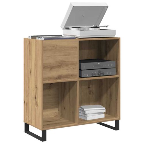 Шкаф за грамофонни плочи с рафт дъб артизан 85 x 38 x 89 см