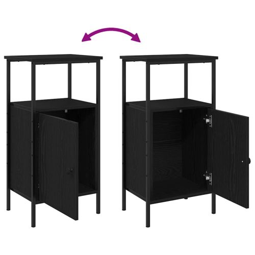Нощен шкаф 2 pcs Черния дъб 41 x 31 x 80 см Инженерно дърво