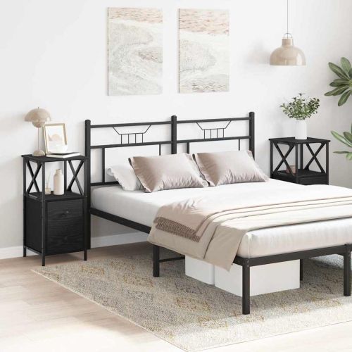 Нощен шкаф 2 pcs Черния дъб 34 x 35,5 x 70 см Инженерно дърво