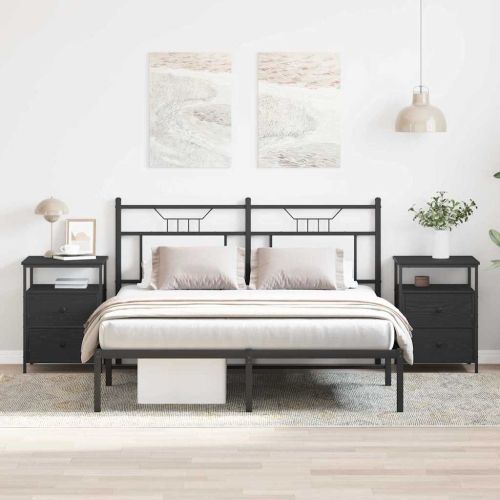 Нощен шкаф 2 pcs Черния дъб 34 x 35,5 x 50 см Инженерно дърво