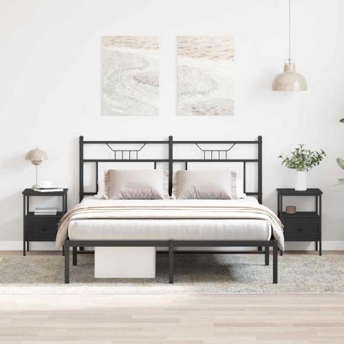 Нощен шкаф 2 pcs Черния дъб 34 x 36 x 50 см Инженерно дърво