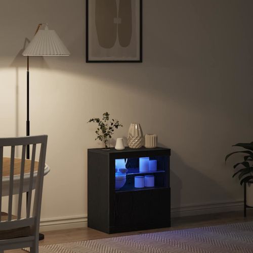 Служебен шкаф Черно 60.5 x 37 x 67 см Инженерно дърво