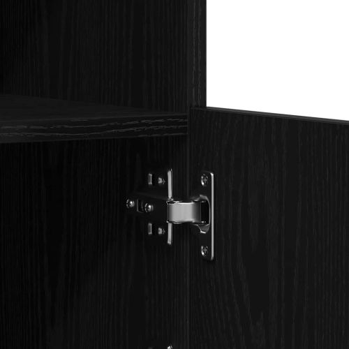 Служебен шкаф Черно 41 x 37 x 100 см Инженерно дърво