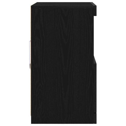 Служебен шкаф Черно 60 x 37 x 67 см Инженерно дърво