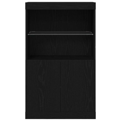 Служебен шкаф Черно 60 x 37 x 100 см Инженерно дърво