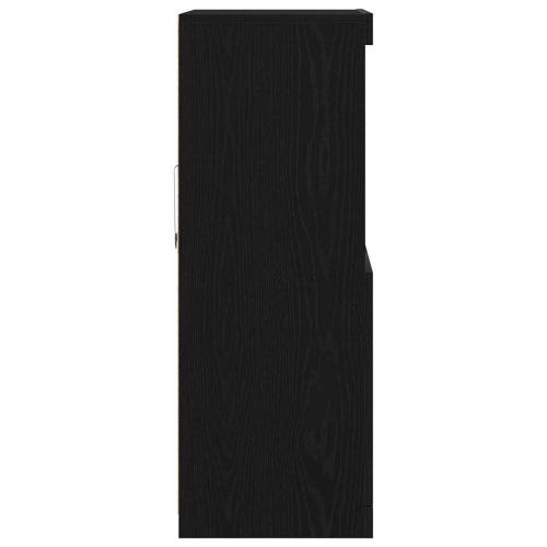 Служебен шкаф Черно 60 x 37 x 100 см Инженерно дърво