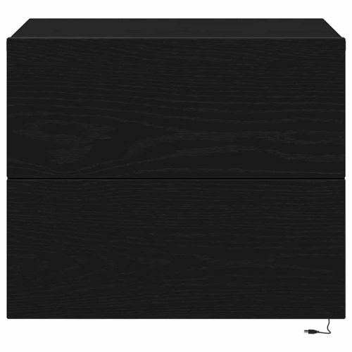 Нощен шкаф 2 pcs Черния дъб 50 x 39 x 41 cm Инженерно дърво