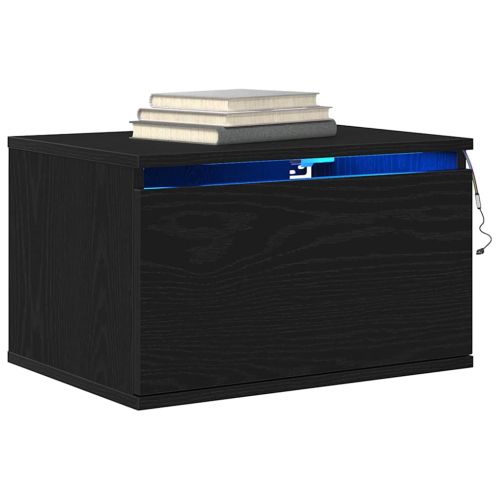 Стенен шкаф за нощно шкафче 2 pcs Черния дъб 50 x 36 x 30 см