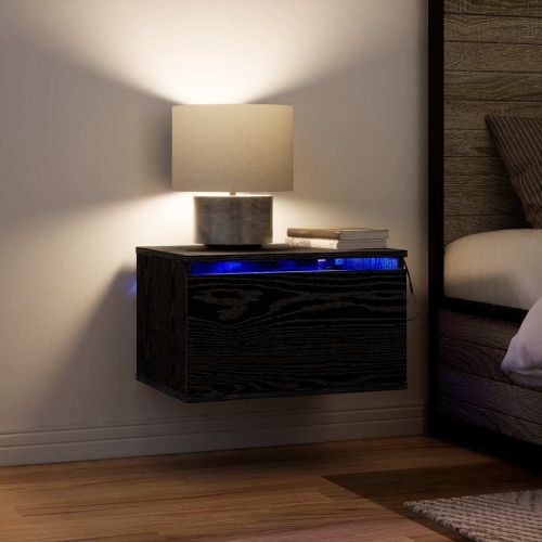 Стенен шкаф за нощно шкафче 2 pcs Черния дъб 50 x 36 x 30 см