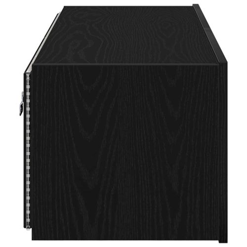 TV стенен шкаф 2 pcs Черния дъб 100 x 35 x 31 cm