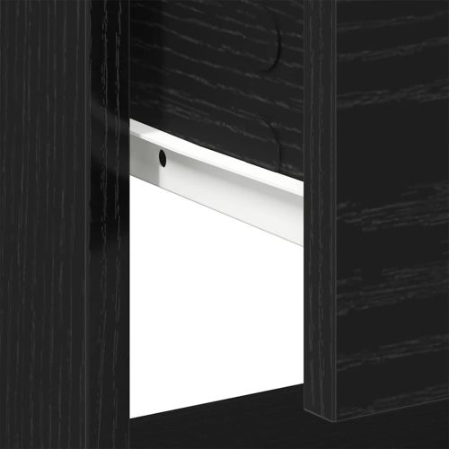 Нощна маса 2 pcs Черния дъб 45 x 34 x 44 см Инженерно дърво