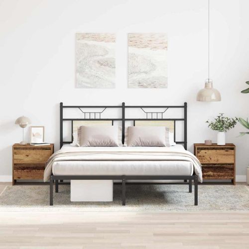 Нощен шкаф 2 pcs Старо дърво 45 x 34 x 44,5 см Инженерно дърво