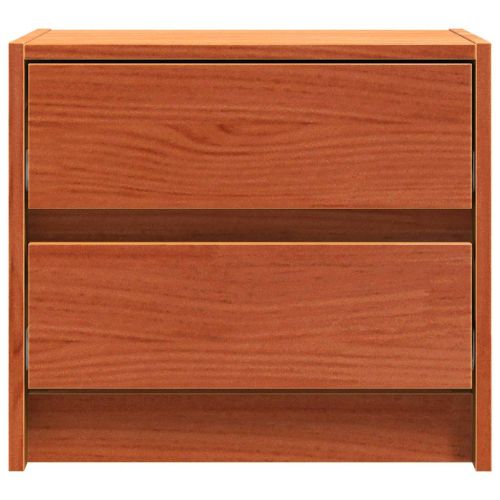 Нощни маси 2 pcs Кафяво с восъчно покритие 40 x 30.5 x 35.5 см