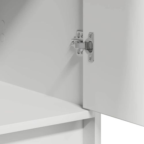 Служебен шкаф с чекмедже Бяло 40 x 40.5 x 75 см Инженерно дърво