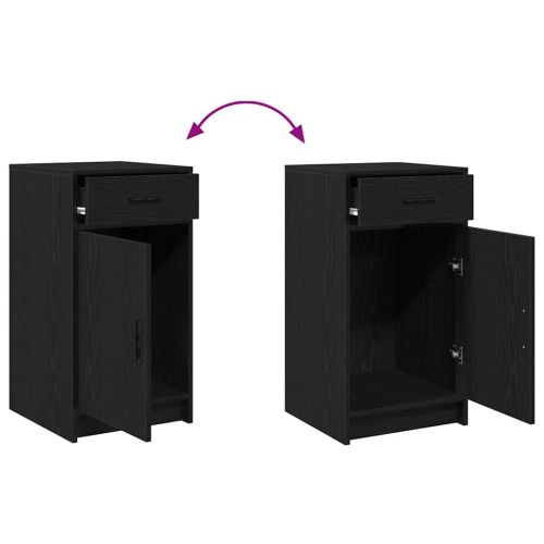 Служебен шкаф Черен дъб 40 x 40.5 x 75 см Инженерно дърво