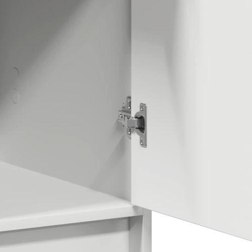 Висок шкаф с чекмедже Бяло 40 x 40,5 x 135 см Инженерно дърво