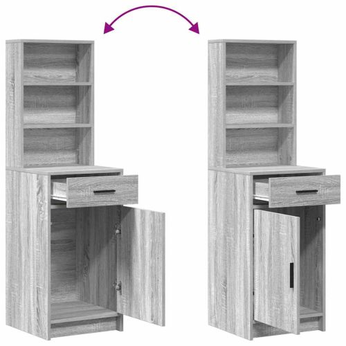 Висок шкаф Сив Сонома 40 x 40,5 x 135 см Инженерно дърво