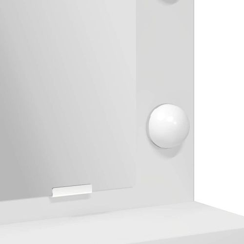 Тоалетка с чекмедже Бяло 79 x 41 x 135 см Инженерно дърво