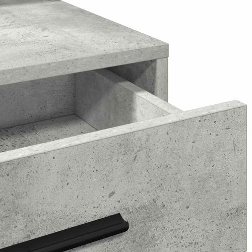 Тоалетка с рафт Циментено сиво 79 x 41 x 135 см Инженерно дърво