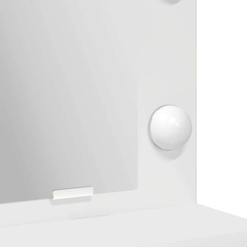 Тоалетка с рафт Бяло 75,5 x 41 x 135 см Инженерно дърво