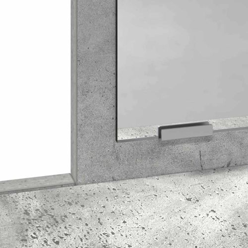 Тоалетка с рафт Циментено сиво 79 x 41 x 140 см Инженерно дърво