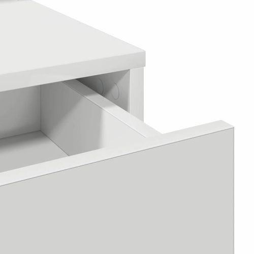 Тоалетка с чекмедже Бяло 100 x 41 x 140 см Инженерно дърво