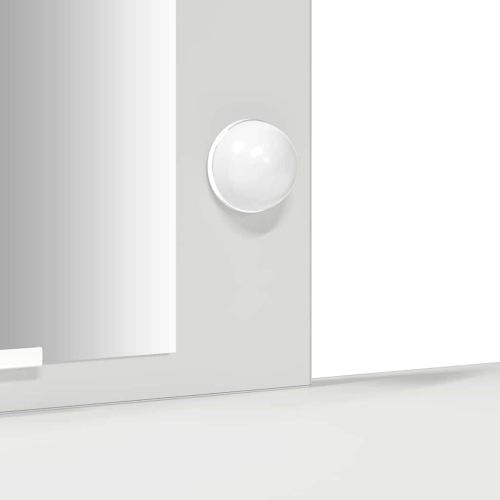 Тоалетка със съхранение Бяло 102 x 33 x 135 см Инженерно дърво