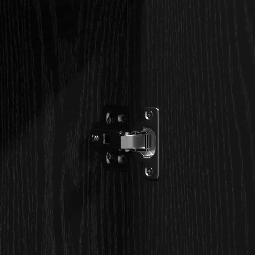 Тоалетка със съхранение Черно 102 x 33 x 135 см Инженерно дърво