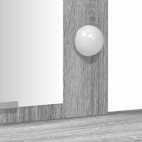 Тоалетка със съхранение Сив 102 x 33 x 135 см Инженерно дърво