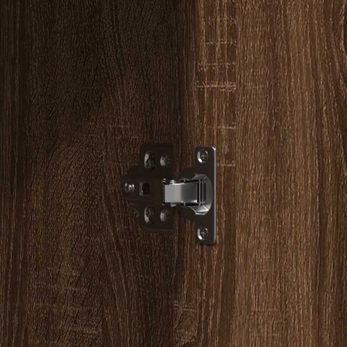 Тоалетка с врата Кафяво 102 x 33 x 135 см Инженерно дърво