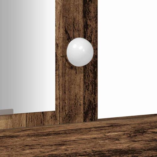 Тоалетка с врата Кафяво 102 x 33 x 135 см Инженерно дърво