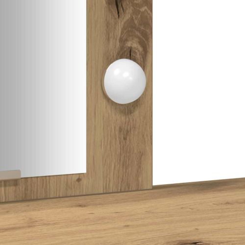 Тоалетка с врата Кафяво 102 x 33 x 135 см Инженерно дърво