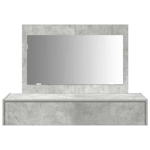 Тоалетка с чекмедже Сив 100 x 40 x 70 см Инженерно дърво