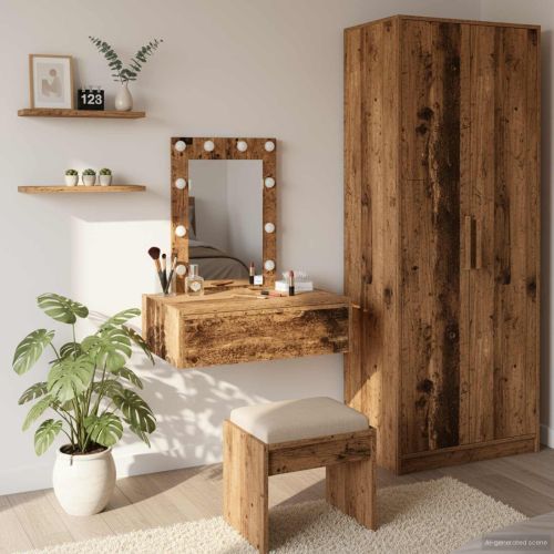 Тоалетка с чекмедже Кафяво 60 x 40 x 70 см Инженерно дърво