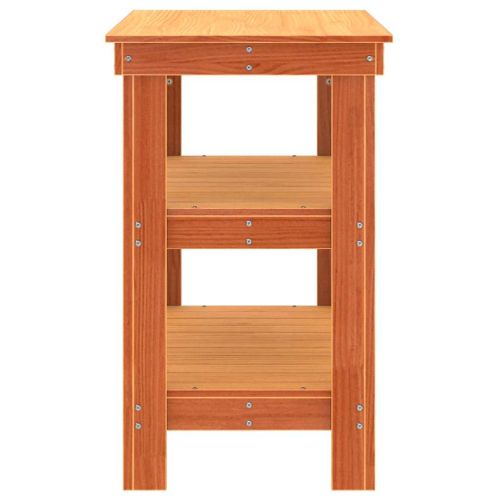 Работна маса с рафт Кафяво с восъчно покритие 78,5 x 50 x 80 см