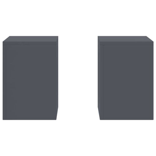 Стойка за растения 2 pcs Антрацит 24 x 24 x 35 см Стомана