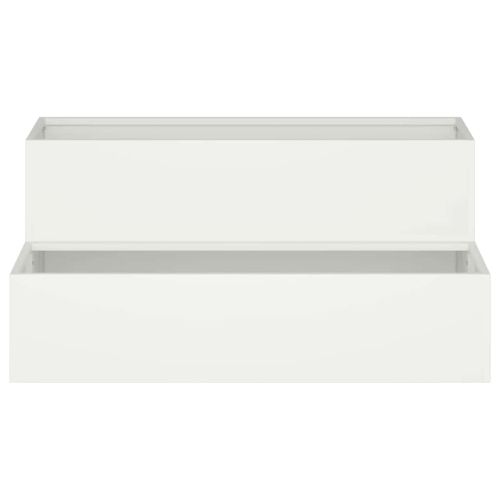 Градинска саксия Бяло 100 x 60 x 45 см