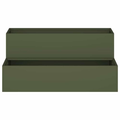 Градинска саксия Маслинено зелено 100 x 60 x 45 см