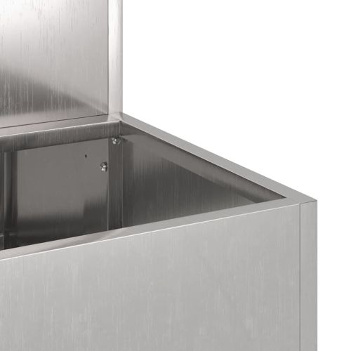 Градинска саксия Сребрист 100 x 60 x 45 см Неръждаема стомана