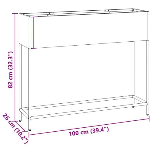Повдигната градинска саксия Маслиненозелен 100 x 26 x 82 см