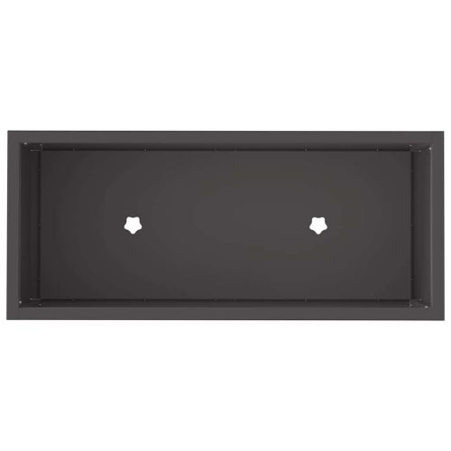 Повдигната градинска саксия Черно 60 x 26 x 45 см Стомана