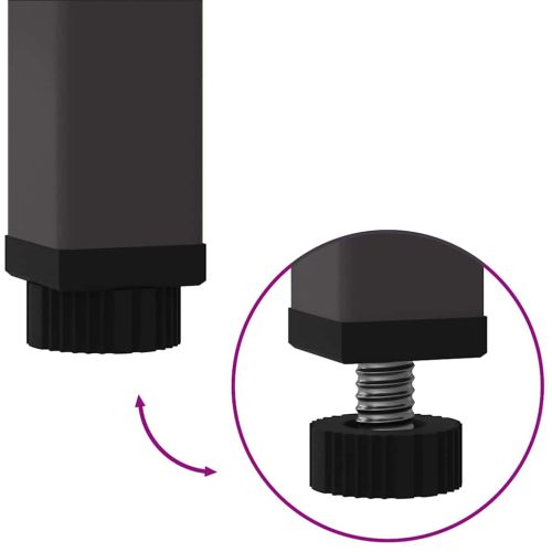 Повдигната градинска саксия Черно 60 x 26 x 45 см Стомана